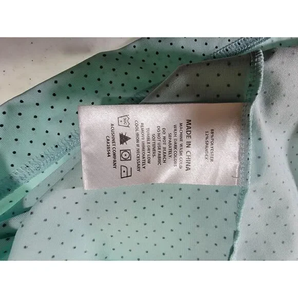 Men's FootJoy Teal Polka Dot Polo Shirt - Small - Picture 6 of 7